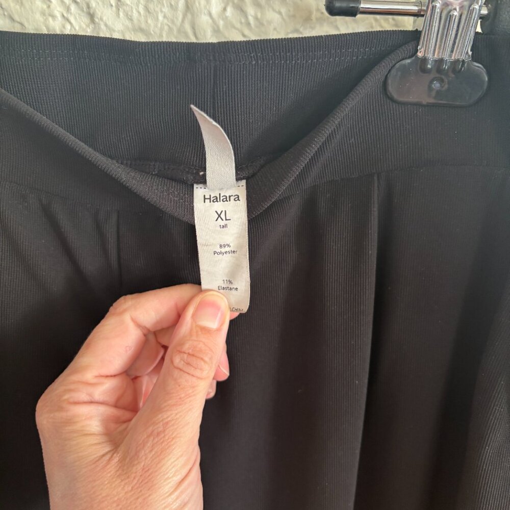 Halara High Waisted Side Pocket Wide Leg Micro Black XL Tall - Picture 5 of 5